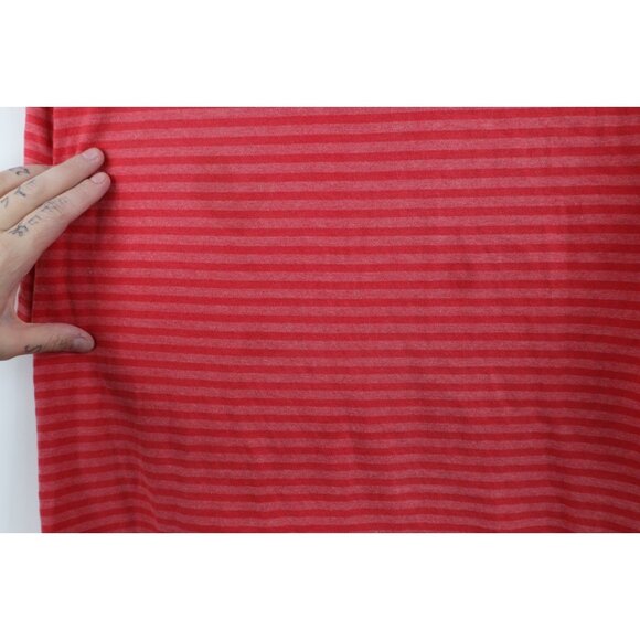 Vintage 90s Streetwear Mens Medium Faded Striped Short Sleeve T-Shirt Red Pink - Picture 4 of 13